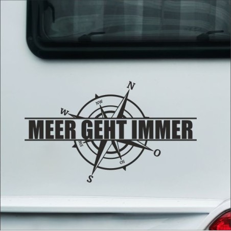 Aufkleber Wohnmobil Wohnwagen Reise Camping Auto Reisemobil Möwe Meer Kompass Globus Strand Palme Urlaub Spruch Familie Zuhause