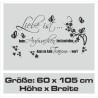 Wandaufkleber Wandtattoo Aufkleber Wand Liebe ist.. Endlosschleife Wunschnamen Ehepartner Verliebte Sprüche Familie Worte Herz