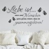 Wandaufkleber Wandtattoo Aufkleber Wand Liebe ist.. Endlosschleife Wunschnamen Ehepartner Verliebte Sprüche Familie Worte Herz