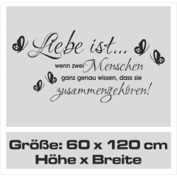 Wandaufkleber Wandtattoo Aufkleber Wand Liebe ist.. Endlosschleife Wunschnamen Ehepartner Verliebte Sprüche Familie Worte Herz