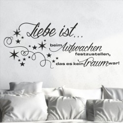 Wandaufkleber Wandtattoo Aufkleber Wand Liebe ist.. Endlosschleife Wunschnamen Ehepartner Verliebte Sprüche Familie Worte Herz
