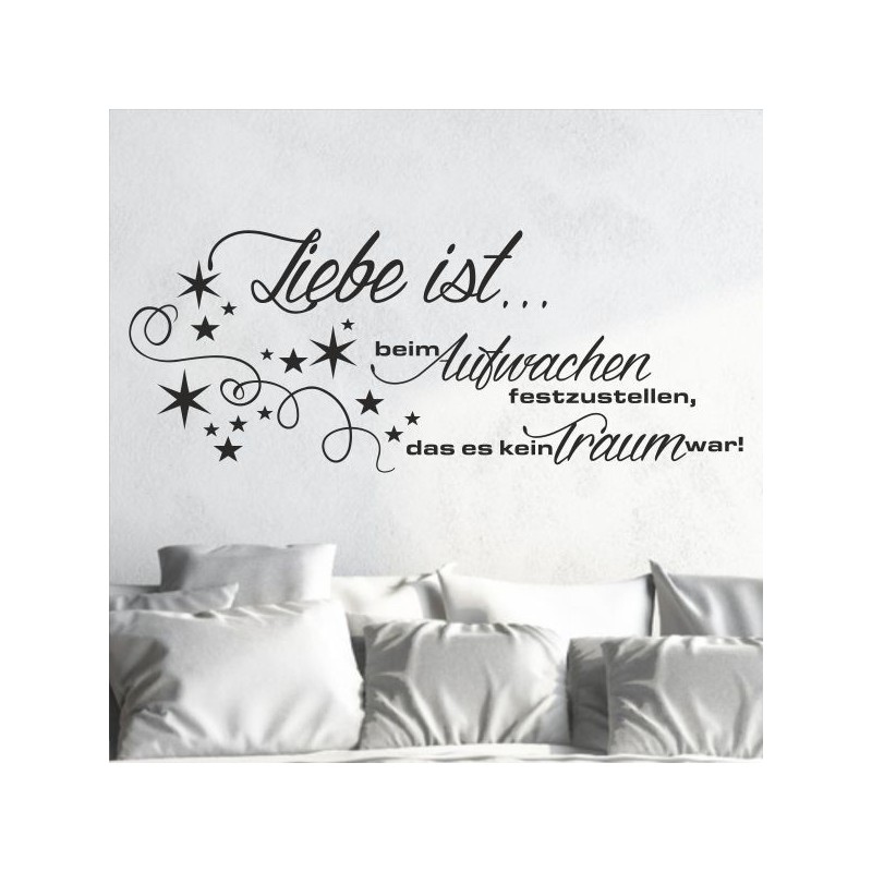 Wandaufkleber Wandtattoo Aufkleber Wand Liebe ist.. Endlosschleife Wunschnamen Ehepartner Verliebte Sprüche Familie Worte Herz