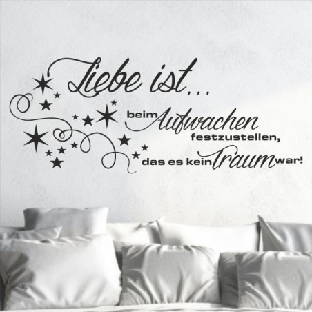 Wandaufkleber Wandtattoo Aufkleber Wand Liebe ist.. Endlosschleife Wunschnamen Ehepartner Verliebte Sprüche Familie Worte Herz