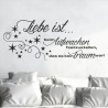 Wandaufkleber Wandtattoo Aufkleber Wand Liebe ist.. Endlosschleife Wunschnamen Ehepartner Verliebte Sprüche Familie Worte Herz