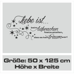 Wandaufkleber Wandtattoo Aufkleber Wand Liebe ist.. Endlosschleife Wunschnamen Ehepartner Verliebte Sprüche Familie Worte Herz