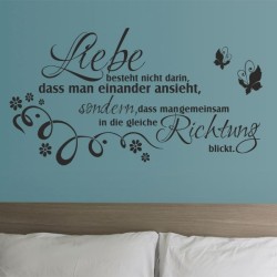 Wandaufkleber Wandtattoo Aufkleber Wand Liebe ist.. Endlosschleife Wunschnamen Ehepartner Verliebte Sprüche Familie Worte Herz