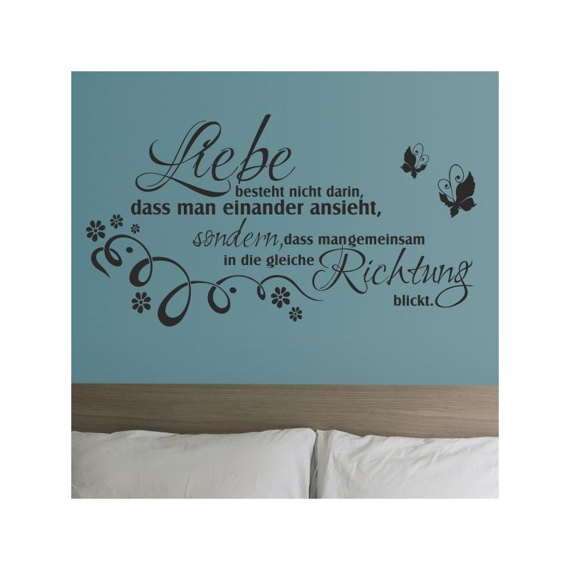 Wandaufkleber Wandtattoo Aufkleber Wand Liebe ist.. Endlosschleife Wunschnamen Ehepartner Verliebte Sprüche Familie Worte Herz