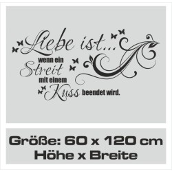 Wandaufkleber Wandtattoo Aufkleber Wand Liebe ist.. Endlosschleife Wunschnamen Ehepartner Verliebte Sprüche Familie Worte Herz
