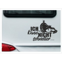 Wohnmobil Aufkleber SET Rabe kann nicht schneller Vögel  Wohnwagen Camper Camping Auto WOMO