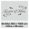Wandaufkleber Wandtattoo Aufkleber Wand Liebe ist.. Endlosschleife Wunschnamen Ehepartner Verliebte Sprüche Familie Worte Herz