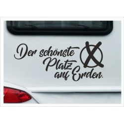 Wohnmobil Aufkleber schönste Platz auf Erden  Wohnwagen Camper Camping Auto WOMO