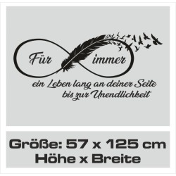 Wandaufkleber Wandtattoo Aufkleber Wand Liebe ist.. Endlosschleife Wunschnamen Ehepartner Verliebte Sprüche Familie Worte Herz