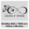 Wandaufkleber Wandtattoo Aufkleber Wand Liebe ist.. Endlosschleife Wunschnamen Ehepartner Verliebte Sprüche Familie Worte Herz
