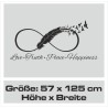 Wandaufkleber Wandtattoo Aufkleber Wand Liebe ist.. Endlosschleife Wunschnamen Ehepartner Verliebte Sprüche Familie Worte Herz