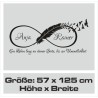 Wandaufkleber Wandtattoo Aufkleber Wand Liebe ist.. Endlosschleife Wunschnamen Ehepartner Verliebte Sprüche Familie Worte Herz