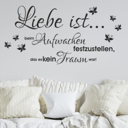 Wandaufkleber Wandtattoo Aufkleber Wand Liebe ist.. Endlosschleife Wunschnamen Ehepartner Verliebte Sprüche Familie Worte Herz
