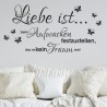 Wandaufkleber Wandtattoo Aufkleber Wand Liebe ist.. Endlosschleife Wunschnamen Ehepartner Verliebte Sprüche Familie Worte Herz