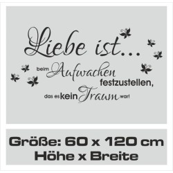 Wandaufkleber Wandtattoo Aufkleber Wand Liebe ist.. Endlosschleife Wunschnamen Ehepartner Verliebte Sprüche Familie Worte Herz