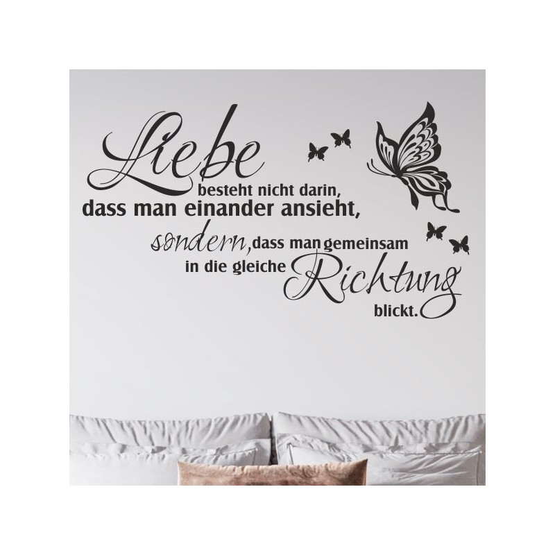 Wandaufkleber Wandtattoo Aufkleber Wand Liebe ist.. Endlosschleife Wunschnamen Ehepartner Verliebte Sprüche Familie Worte Herz