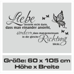 Wandaufkleber Wandtattoo Aufkleber Wand Liebe ist.. Endlosschleife Wunschnamen Ehepartner Verliebte Sprüche Familie Worte Herz