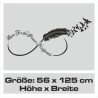 Wandaufkleber Wandtattoo Aufkleber Wand Liebe ist.. Endlosschleife Wunschnamen Ehepartner Verliebte Sprüche Familie Worte Herz