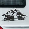 Aufkleber Wohnmobil Wohnwagen Reise Camping Auto Reisemobil Möwe Meer Kompass Globus Strand Palme Urlaub Spruch Familie Zuhause