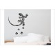 Schlafzimmer Gecko Echse Salamander + Abdrücke Wandtattoo Aufkleber Wand Wandsticker