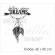 Traumfänger follow your dreams Feder Träume Pfeil Schlafzimmer Wandtattoo Aufkleber Wand Wandsticker