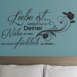 Wandaufkleber Wandtattoo Aufkleber Wand Liebe ist.. Endlosschleife Wunschnamen Ehepartner Verliebte Sprüche Familie Worte Herz