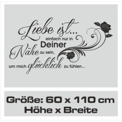 Wandaufkleber Wandtattoo Aufkleber Wand Liebe ist.. Endlosschleife Wunschnamen Ehepartner Verliebte Sprüche Familie Worte Herz