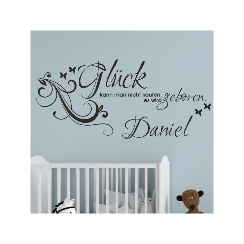 Wandaufkleber Wandtattoo Aufkleber Baby Babies Wunschnamen Sterne Häschen kleiner Prinz kleine Prinzessin Fee Elfen Gewicht Name