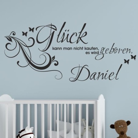 Wandaufkleber Wandtattoo Aufkleber Baby Babies Wunschnamen Sterne Häschen kleiner Prinz kleine Prinzessin Fee Elfen Gewicht Name