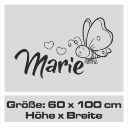 Wandaufkleber Wandtattoo Aufkleber Baby Babies Wunschnamen Sterne Häschen kleiner Prinz kleine Prinzessin Fee Elfen Gewicht Name