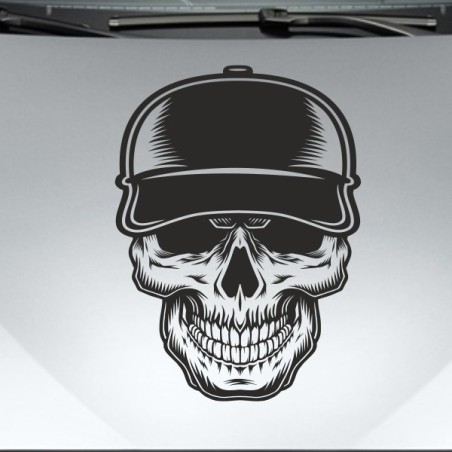Aufkleber Auto Totenkopf Schädel Skull Bones Böse Cappy Gangster Zylinder Rosen Blumen Blüten Gentleman DJ Rock Punisher