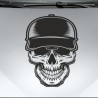 Aufkleber Auto Totenkopf Schädel Skull Bones Böse Cappy Gangster Zylinder Rosen Blumen Blüten Gentleman DJ Rock Punisher