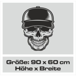 Aufkleber Auto Totenkopf Schädel Skull Bones Böse Cappy Gangster Zylinder Rosen Blumen Blüten Gentleman DJ Rock Punisher