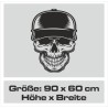 Aufkleber Auto Totenkopf Schädel Skull Bones Böse Cappy Gangster Zylinder Rosen Blumen Blüten Gentleman DJ Rock Punisher