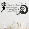 Wandaufkleber Wandtattoo Aufkleber Baby Babies Wunschnamen Sterne Häschen kleiner Prinz kleine Prinzessin Fee Elfen Gewicht Name