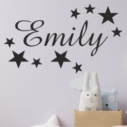 Wandaufkleber Wandtattoo Aufkleber Baby Babies Wunschnamen Sterne Häschen kleiner Prinz kleine Prinzessin Fee Elfen Gewicht Name