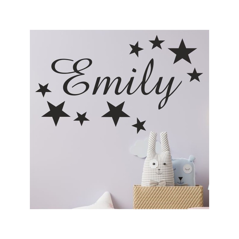 Wandaufkleber Wandtattoo Aufkleber Baby Babies Wunschnamen Sterne Häschen kleiner Prinz kleine Prinzessin Fee Elfen Gewicht Name