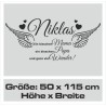 Wandaufkleber Wandtattoo Aufkleber Baby Babies Wunschnamen Sterne Häschen kleiner Prinz kleine Prinzessin Fee Elfen Gewicht Name