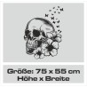 Aufkleber Auto Totenkopf Schädel Skull Bones Böse Cappy Gangster Zylinder Rosen Blumen Blüten Gentleman DJ Rock Punisher
