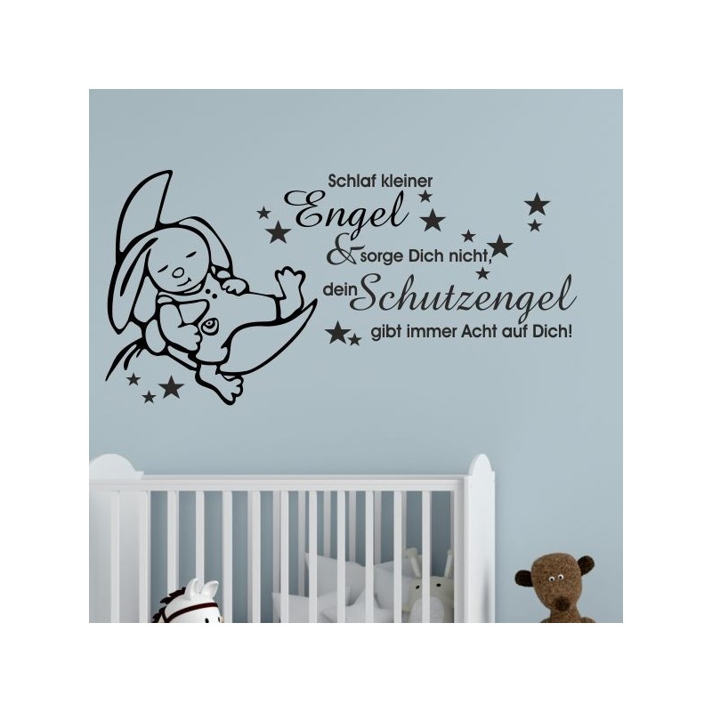 Wandaufkleber Wandtattoo Aufkleber Baby Babies Wunschnamen Sterne Häschen kleiner Prinz kleine Prinzessin Fee Elfen Gewicht Name