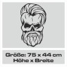 Aufkleber Auto Totenkopf Schädel Skull Bones Böse Cappy Gangster Zylinder Rosen Blumen Blüten Gentleman DJ Rock Punisher