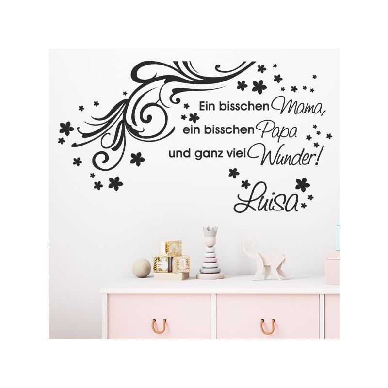 Wandaufkleber Wandtattoo Aufkleber Baby Babies Wunschnamen Sterne Häschen kleiner Prinz kleine Prinzessin Fee Elfen Gewicht Name