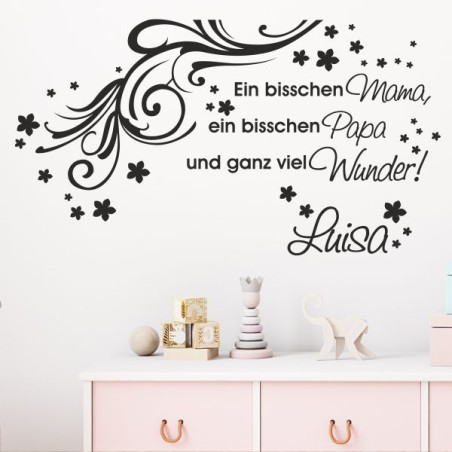 Wandaufkleber Wandtattoo Aufkleber Baby Babies Wunschnamen Sterne Häschen kleiner Prinz kleine Prinzessin Fee Elfen Gewicht Name