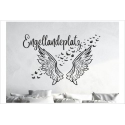 Engel Engellandeplatz  Angel Flügel Schmetterlinge Träume Schlafzimmer Wandtattoo Aufkleber Wand Wandsticker