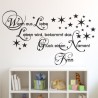 Wandaufkleber Wandtattoo Aufkleber Baby Babies Wunschnamen Sterne Häschen kleiner Prinz kleine Prinzessin Fee Elfen Gewicht Name