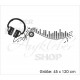 Musik Music is my life Kopfhörer DJ Sound Swing Melodie Dekor Band Konzert Wandtattoo Wand Aufkleber