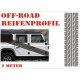 Aufkleber Reifenspur Offroad 4x4 Reifenprofil  Profil 4